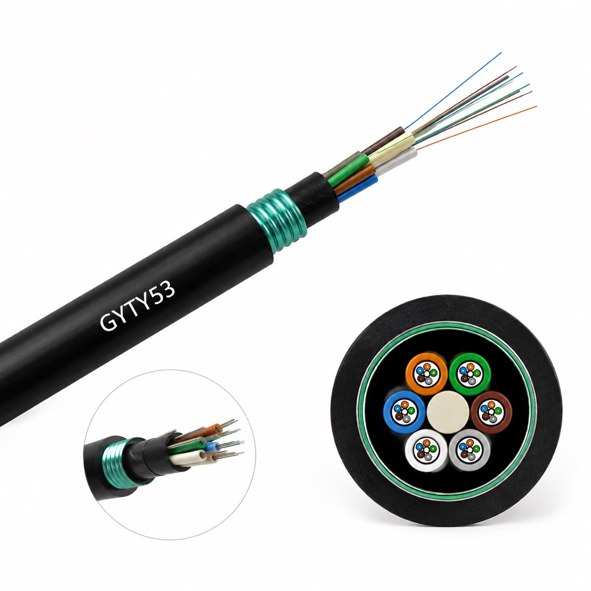 Direct buried armored fiber optic cable